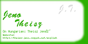 jeno theisz business card